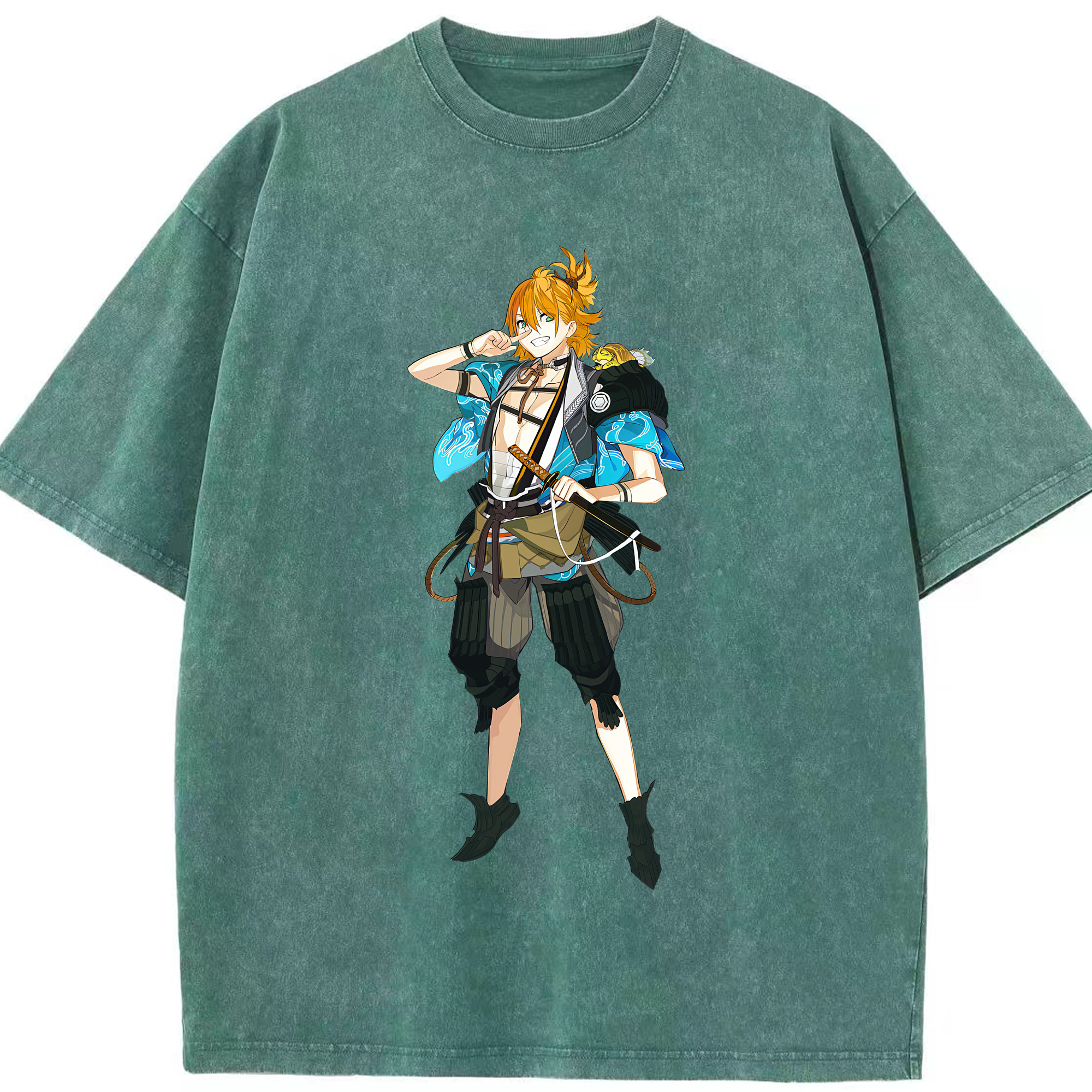 （画像用） 刀剣乱舞 Touken Ranbu 綿100% ヴィンテージ風 半袖Tシャツ（フロントプリント）